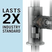 Delta Faucet Stryke Widespread Bathroom Faucet 3 Hole, Brushed Nickel Bathroom Sink Faucet, 2 Handle Bathroom Faucet, Bath Faucet, Metal Pop-Up Drain Assembly, Lumicoat Stainless 35775-SS-PR-MPU-DST