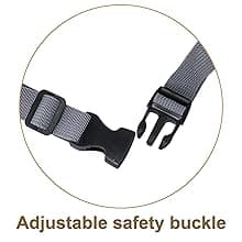 Kalawen Booster Seat for Kitchen Chair, Upgraded 2Pcs PU Washable Straps Safety Buckle Kids Toddler Booster Seat for Table