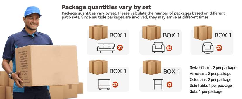 Outdoor Patio Furniture Set-5 Pieces All-Weather Wicker Outdoor Furniture with Swivel Patio Chairs Outdoor Patio Conversation Sets for Garden Porch Deck Grey/Beige