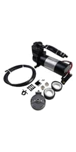 Medium Duty Onboard Air System/Kit 150 PSI Compressor 12V With 2.5 Gallon (9.5 Liter) Train/Air Horn Tank