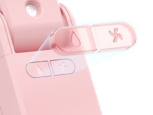 TriPole Misting Fan Portable Handheld Turbo Fan with Mist, LED Display, Neck & Desk Foldable High Speed Airflow Mini Fans, Rechargeable Personal Mister Fans with Water Spray Bottle for Outdoor Travel