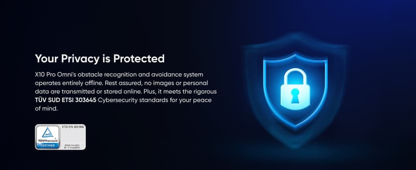 eufy X10 Pro Omni Robot Vacuum and Mop Combo, 8,000 Pa Suction, Dual Mops with 12 mm Auto-Lift and Carpet Detection, AI Obstacle Avoidance, Auto Mop Washing, Auto Drying, Self-Emptying, Self-Refilling