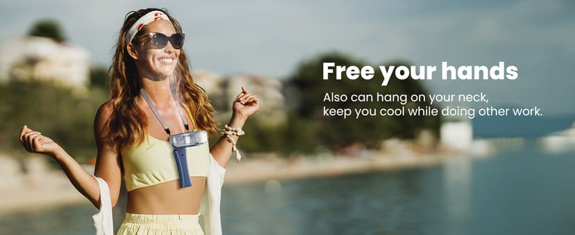 HandFan 2025 Upgraded Portable Misting Fan, Two Button Easy Operation, Handheld Rechargeable Mister Fan, Spray Water Mist Fans, Mini Electric Cooling Fans for Travel, Outdoors, Disney(Royal Blue)