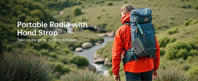 Solar Radio Emergency Hand Crank 12000mAh with Clear Signal, AM FM NOAA Weather Radio Battery Operated with 2-Mode LED Flashlight Cell Phone Charger Dual Outputs SOS
