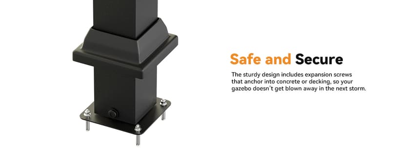 Hardtop Grill Gazebo 6'x12'with Side Shelf, Outdoor Gazebo with Bottle Opener & Hooks, Grill Canopy with Sturdy Rustproof Design for Backyard, Garden, Patio,Black