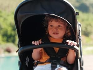 Mompush Wiz 2-in-1 Convertible Baby Stroller with Bassinet Mode, Foldable Infant Stroller with Reversible Seat and Large UPF 50+ Canopy