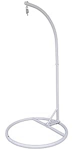 Reinforced Base & Triangular Structure Hammock Stand with 2 Storage Baskets, Swing Stand with 3 Hooks Fit for Most Hanging Chair for Oudoor&Indoor (Stand Only) (Coffee)