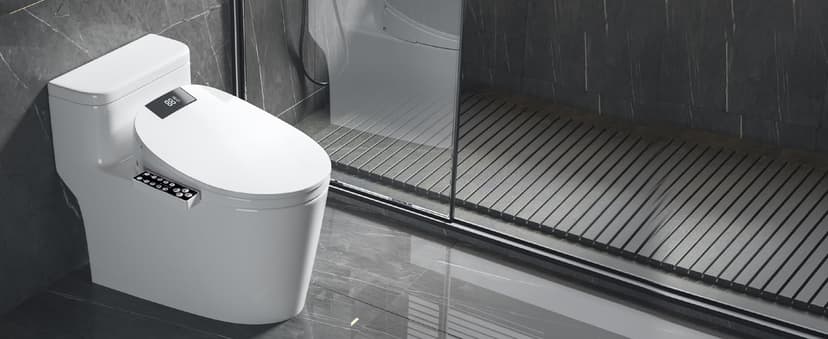 Bidet Toilet Seat Round, Unlimited Warm Water, Heated Toilet Seat, Warm Air Dryer, Rear and Feminine Washing, Soft Closed Toilet Lid, Night Light, Smart Toilet Seat with Bidet Requires Outlet