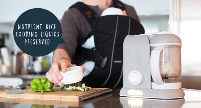 BEABA Babycook Solo 4 in 1 Baby Food Maker, Puree Steamer and Blender for Purees, Grinder with Auto Steam Cooking, Lrg Capacity 4.5 Cups 27 Servings in 20 Mins, Oat