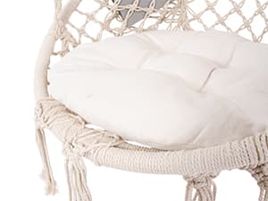 SUNCREAT Patio Swing Chair with Stand and Cushion, Heavy Duty Hanging Chair with Stand for Bedroom, 330 lbs Capacity, Patent Pending, Beige