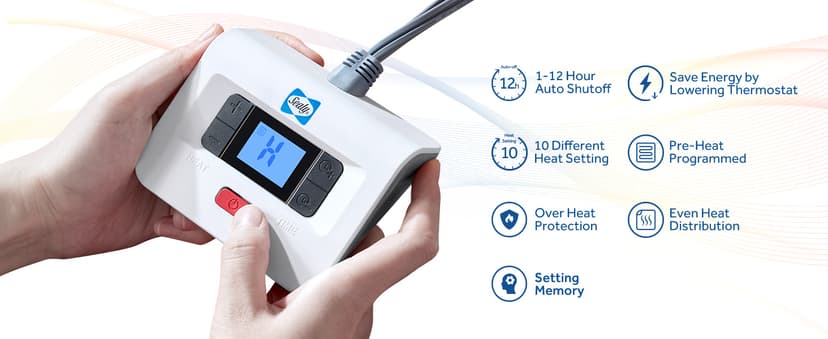 Sealy Electric Blanket Twin Size, Flannel Heated Blanket with 10 Heating Levels & 1-12 Hours Auto Shut Off, Fast Heating Warm Blanket, Machine Washable, Beige, 62 x 84 Inch