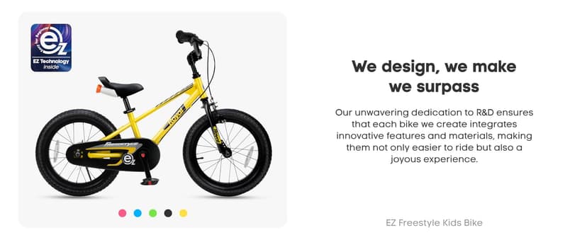 RoyalBaby Kids Bike EZ Balance to Pedal Dual Handbrake Toddlers Boys Girls Bicycle 12-20 Inch for Age 3-10 Years