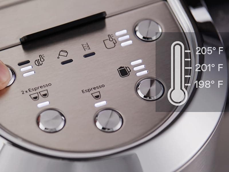 De'Longhi Dedica Maestro Plus Espresso Machine, Automatic Steam Wand, 3 Coffee Temp & Milk Foam Settings, 54oz Removable Tank, Easy-to-Clean Dishwasher-Safe Parts, Compact Stainless Steel Design