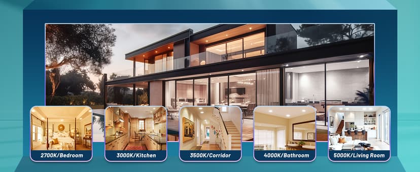 FREELICHT 24 Pack 6 Inch 5CCT Ultra-Thin LED Recessed Ceiling Light with Junction Box, 2700K/3000K/3500K/4000K/5000K Selectable, 1050LM Brightness, Dimmable Canless Wafer Downlight, 12WEqv110W-ETL&FCC