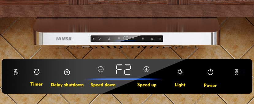 Under Cabinet Range Hood 30 Inch,900 CFM Stainless Steel Kitchen Stove Vent Hood with 4 Speed Exhaust Fan Gesture Sensing/Touch/Remote Control