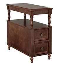 Tribesigns Solid Wood End Table, Fully Assembled Narrow Side Table with Drawers, Pre-Assembled Nightstand Slim Bedside Table for Small Spaces, Living Room, Bedroom, Brown