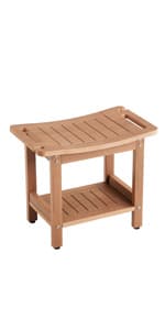 Heavy Duty Shower Stools, Shower Benches for Inside Shower to sit on,Poly Lumber Plastic Shower Bench Waterproof, Sturdy Wide Shower Stools for 500 LB (Brown)…