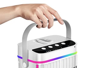 Portable Air Conditioners,1200ML Cooling fan Mini Air Conditioner with Remote Control,3 Wind Speed & 7 LED Light,3 Cool Mist& 1-3H Timer,Personal Air Conditioner Evaporative Air Cooler for Room/Office