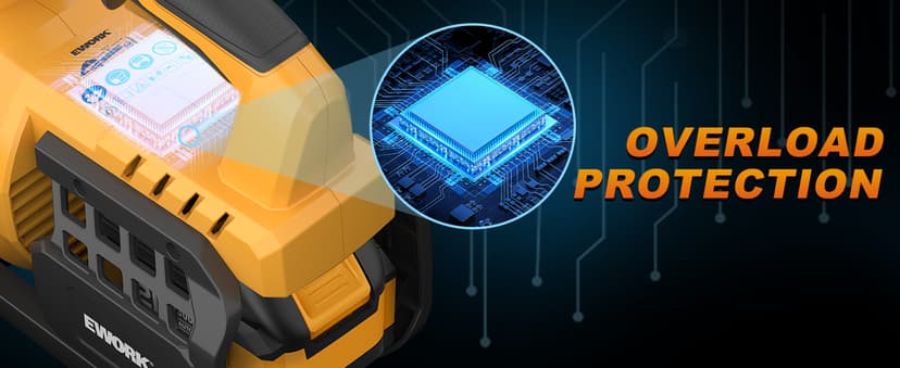 EWORK Cordless Leaf Blower 21V Electric Leaf Blower with (2) 3.0Ah Batteries and Fast Charger, Variable Speed, Turbo Mode, Battery Powered Handheld Leaf Blowers for Lawn Care and Clearance Yard Leaves