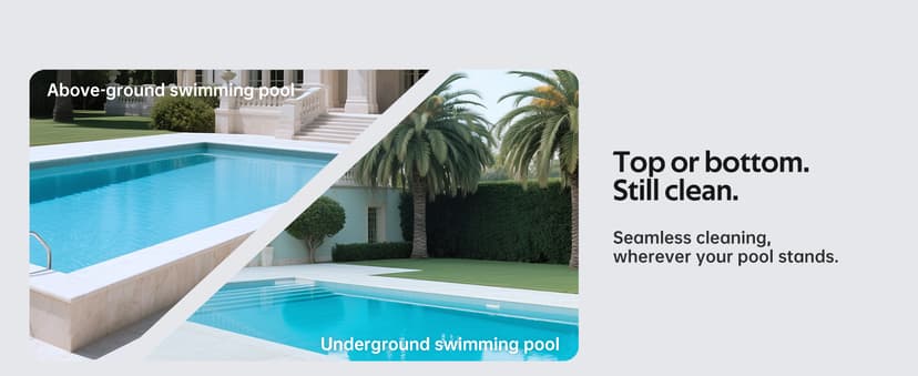 Pool Cleaner K20, 2H Runtime Cordless Robotic Pool Vacuum, Touch Screen, Smart Navigation, Cleans Floor, Walls, Waterline, Ideal for Above & In-Ground Pools, Self-Parking