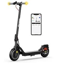 5TH Wheel V40 PRO Electric Scooters, 48V 800W Peak Motor & 20 MPH, 24.9 Miles Range, 10" Solid Tires, Front-N-Rear Suspension and Ambient Light, Folding Sport Scooters with Dual Brake System and APP