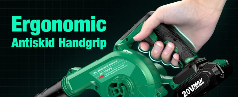 K I M O. Cordless Leaf Blower Vacuum Combo 4 in 1, 3 Nozzles &3 Modes for Inflation & Deflation, Extended Tube & Variable Speed, 20000RPM 150MPH, 2x2000mAh Battery Powered Leaf Blowers for Lawn Care