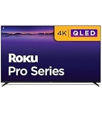 Roku Smart TV – 65-Inch Pro Series 4K QLED RokuTV with Backlit Roku Voice Remote Pro, Dolby Vision IQ, 120Hz Refresh Rate – Live Local News, Sports, Gaming