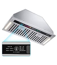 BRANO 30 Inch Wall Mount Range Hood 900 CFM with Voice/Gesture/Touch Control, Stainless Stee Ducted Kitchen Hood Vent with 4 Speed Exhaust Fan, Memory Mode, Adjustable Lights