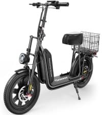 iScooter Electric Scooter, 40/43/50 Miles Long Range & 28/38 MPH Top Speed E Scooter, 10/11/12" Offroad Pneumatic Tire Scooter for Adults with Turn Signals, Double Braking Systems, APP and Storage Bag