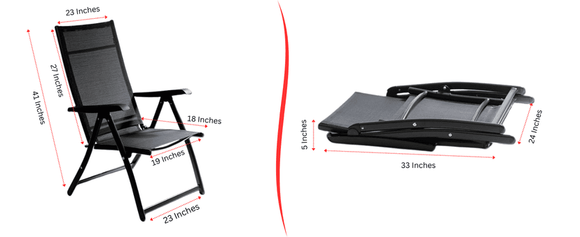 Heavy Duty Durable Adjustable Reclining Folding Chair Outdoor Indoor Garden Pool (1)