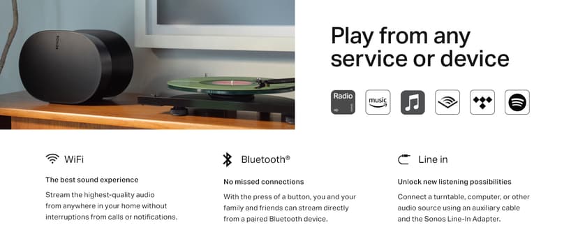 Sonos Era 300 - Black - Wireless, Alexa Enabled Smart Speaker with Dolby Atmos.