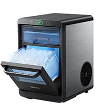 Silonn Nugget Ice Maker Countertop, Pebble Ice Maker with Soft Chewable Ice, One-Click Operation Ice Machine with Self-Cleaning, 33lbs/24H for Home,Kitchen,Office