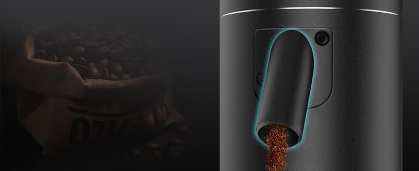 Huanyu Commercial Coffee Grinder Variable Speed Time Based Dosing Flat Burr Knob Control Professional Grinder with 8 Stepless Grinding Settings