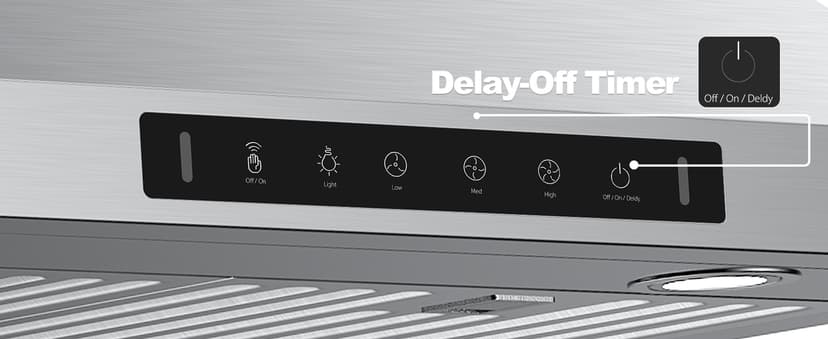 Wall Mount Range Hood 36 inch,Kitchen Vent Hoods 980 CFM Ducted/Ductless Range Hood,with Gesture Sensing & Touch Control Switch Panel, 3 Speed Exhaust Fan Permanent Filter