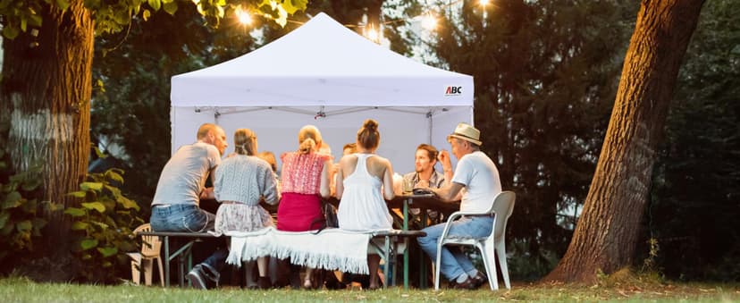ABCCANOPY Easy Pop Up Canopy Tent with Sidewalls 10x10 Commercial -Series, White