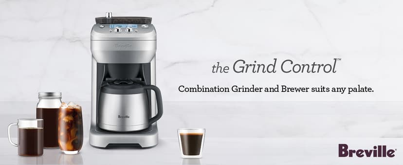 Breville BDC650BSS Grind Control Coffee Maker With Grinder, Brushed Stainless Steel, Thermal Carafe