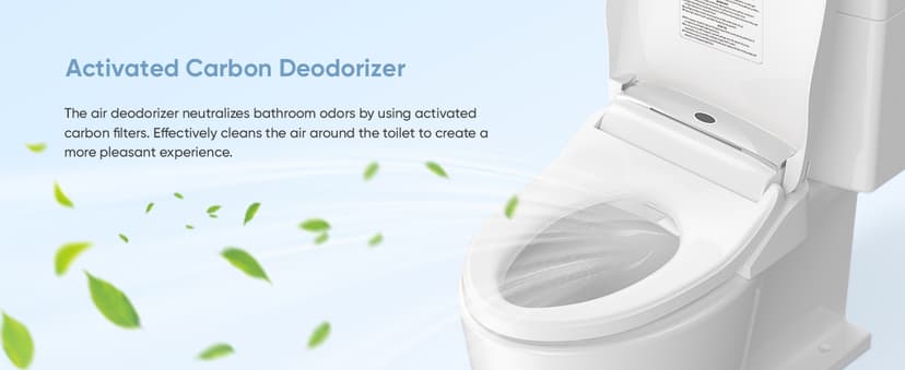 LEIVI Smart Bidet Toilet Seat with Wireless Remote and Side Panel, Multiple Spray Modes, Adjustable Heated Seat, Warm Water and Air Dryer, Auto LED Nightlight, Elongated