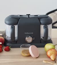 BEABA Babycook Neo Baby Food Maker | Non-Toxic Glass & Stainless Steel | Trusted by Celebrity Moms | Sustainable Baby Food Processor | Global Leader | 34 Servings in 20 Mins