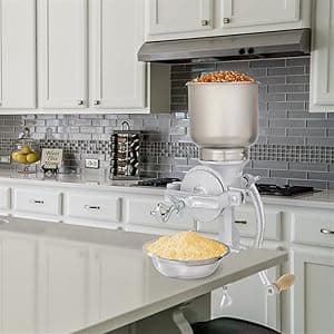 GOTOTOP Hand Crank Grain Mill Grain Grinder Machine Corn Nut Flour Mill Kitchen Tool Equipment for Wheat Nuts Food Seeds with Table Clamp 12.6 x 16.9inch