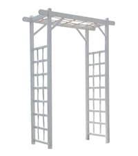 Dura-Trel PVC Garden Arbor, Arch Support for Climbing Plants, Providence, White, 64" x 85"