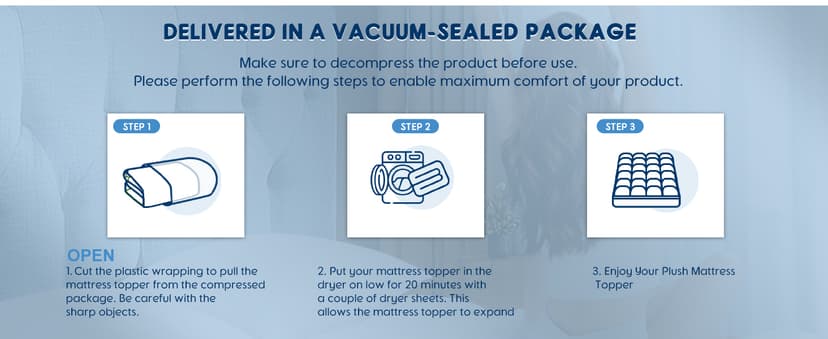 Baauye Memory Foam Mattress Topper King Size with Breathable 3D Air Mesh Sides, 1300GSM Extra Thick Plush Mattress Pad with 6"-18" Deep Pocket-(78"x80")