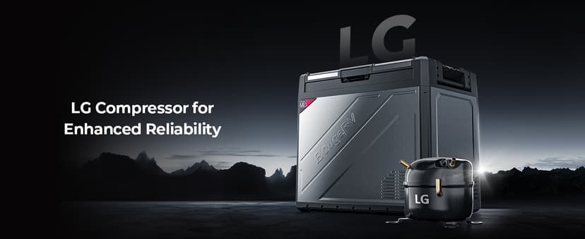BougeRV 12 Volt Portable Refrigerator, 81 Quart Rocky V2.0 Dual Zone Car Fridge Freezer with LG Compressor, Compressor Cooler with App Control 12/24V DC, 110~240V AC for Camping, Travel, RV, Truck