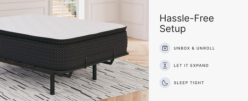 Signature Design by Ashley Limited Edition Pillow Top 13 Inch Pillow Top Hybrid Mattress with Gel Memory Foam and Edge Support for Cool Sleep and Pressure Relief, Full