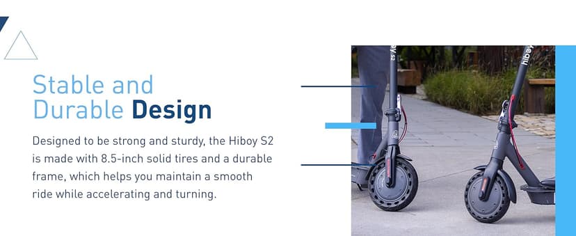 Hiboy S2 Series Electric Scooter, 8.5"-12" Tires, Up to 17-38 Miles Range, 350W/500W Powerful Motor & 19/23 MPH Portable Folding Commuting Electric Scooter for Adults with Double Braking System