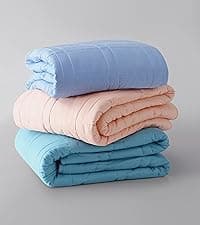 Baloo Weighted Blanket for Adults 12 lb Throw (Pebble White, 42"x72") | Cool & 100% Cotton | Machine Washable & Dryer Safe | Glass Microbead Fill