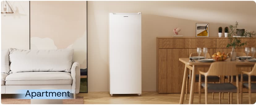 Upstreman 7.0 Cu.Ft Upright Freezer Large Capacity Convertible Refrigerator/Freezer, 5 Adjustable Shelves, Energy Efficient, Garage Ready, Reversible Door for Basement, Dorm, Apartment,White