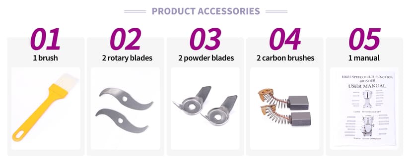 150g Grain Mill, 304 Stainless Steel Spice Grinder, 1500W High-speed Commercial Flour Mill, Superfine Flour Mill Grinder for Home, Grain Mill for Flour