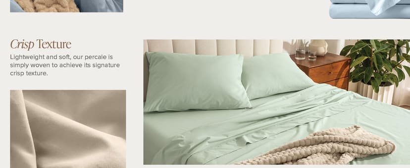 Bare Home 100% Organic Cotton Full XL Sheet Set - Crisp Percale Weave - 260 Thread Count - Lightweight & Breathable - Bedding Sheets & Pillowcases (Full XL, White)