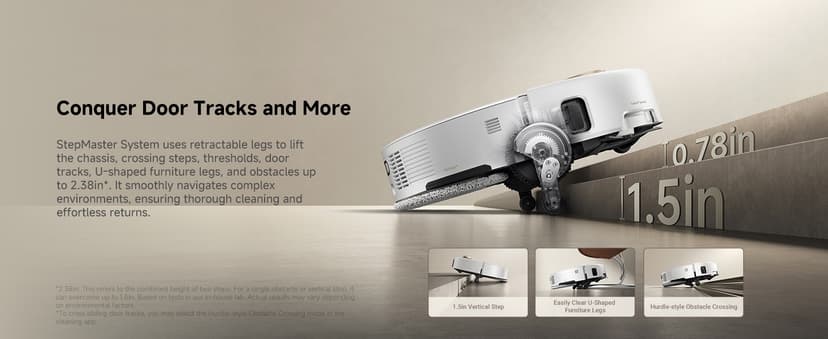 Mova V50 Ultra Complete Robot Vacuum and Mop Self-Cleaning, 24,000 Pa Suction, Liftable Navigation with Obstacle Overcoming and Warm Water Mopping with DuoSolution System Designed for Pets, White