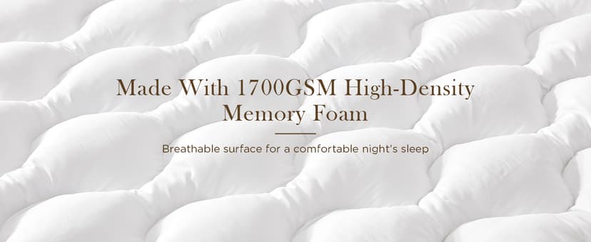 Decroom 3 Inch Memory Foam Mattress Topper Queen Size for Back Pain Relief, Thicked Down Alternative-Lined Mattress Pad,Filled with Breathable & Soft Memory Foam Pillow Top, 80x60x3 Inch